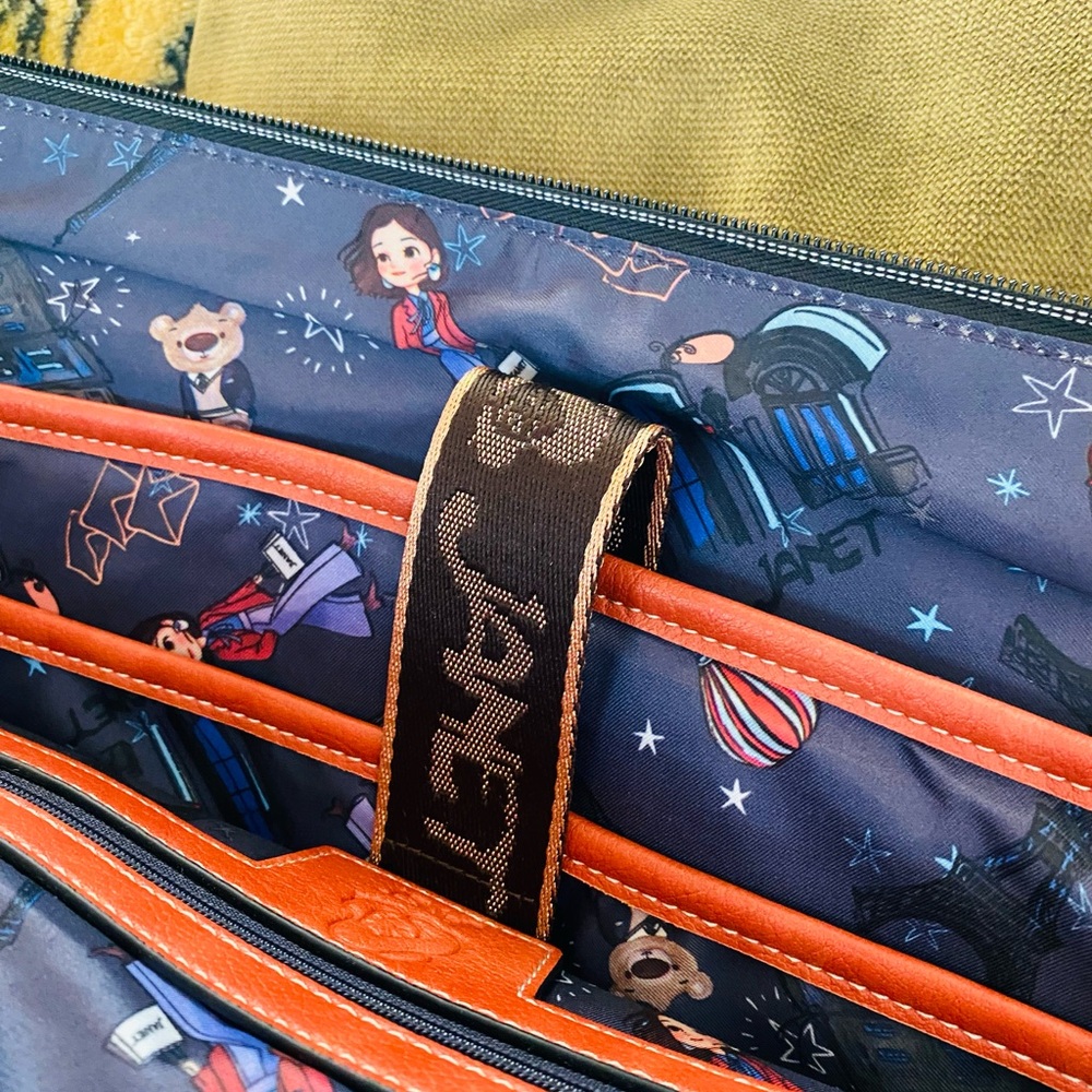 Janet Bear. Black and Gray Paris Themed Laptop Bag - Picture 6 of 6